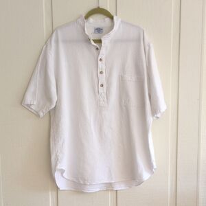White Men's Cottonseed Casual Wear Shirt